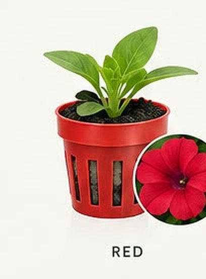 Red colour-coded net pot, corresponding to a red bloom